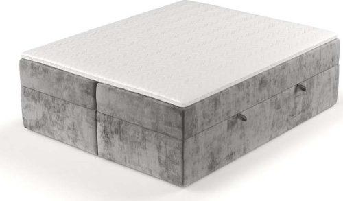 Šedá boxspring postel s úložným prostorem 160x200 cm Yoko – Maison de Rêve