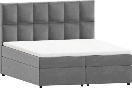 Šedá boxspring postel s úložným prostorem 200x200 cm Flip – Ropez