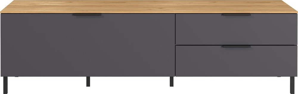 Šedý TV stolek v dekoru dubu 164x47 cm California - Germania