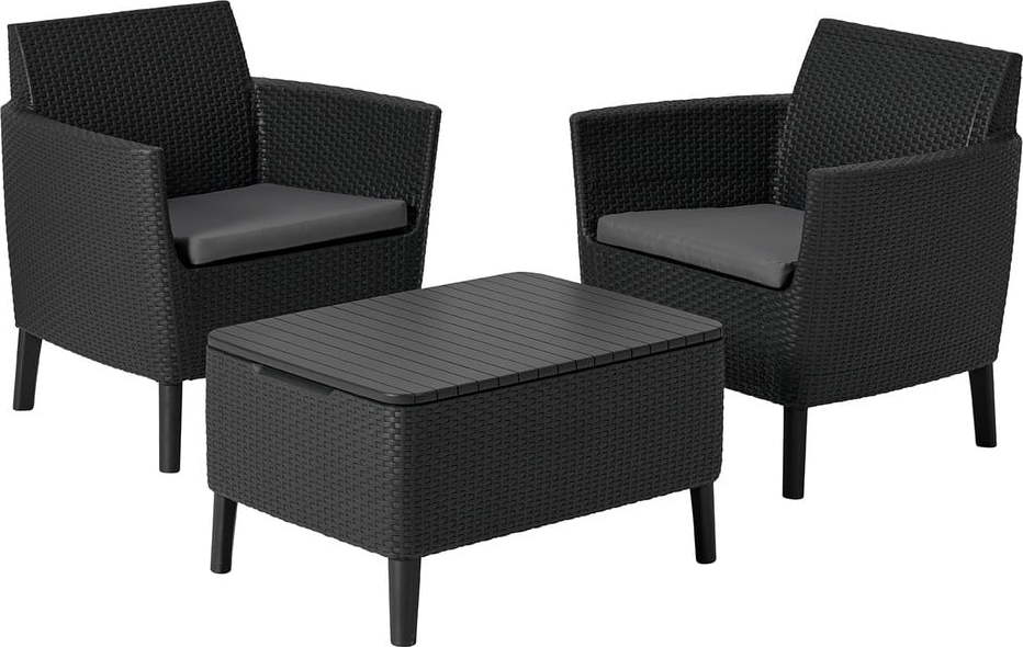 Šedý zahradní lounge set pro 2 Salemo – Keter