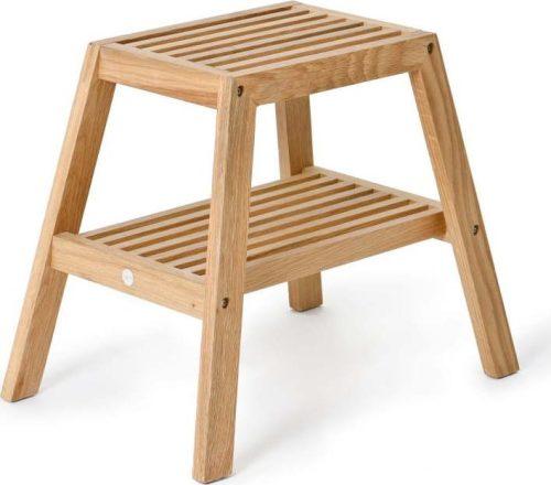 Stolička z dubového dřeva Wireworks Slatted Stool