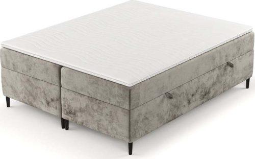 Světle hnědá boxspring postel s úložným prostorem 140x200 cm Araya – Maison de Rêve