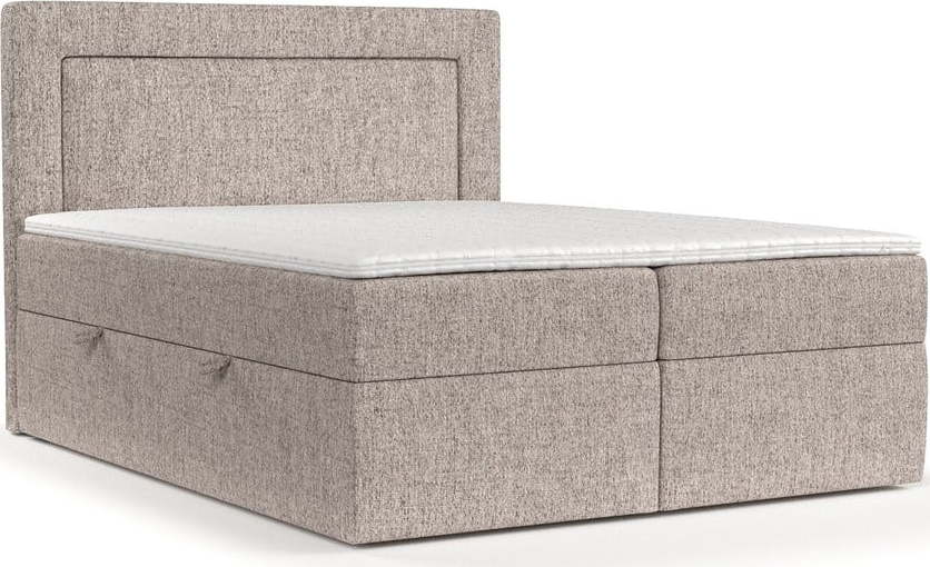 Světle hnědá boxspring postel s úložným prostorem 160x200 cm Imagine – Maison de Rêve