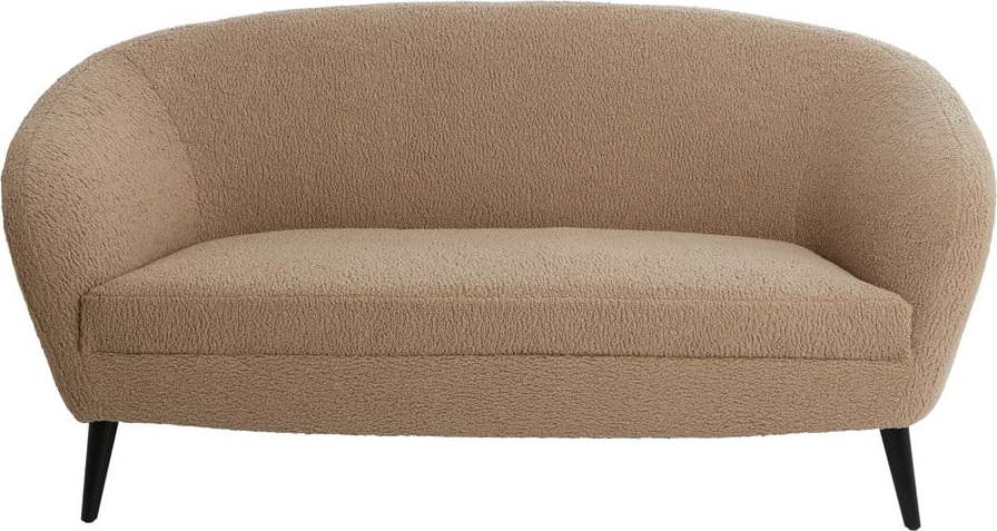 Světle hnědá pohovka z textilie bouclé 160 cm Almond – Light & Living