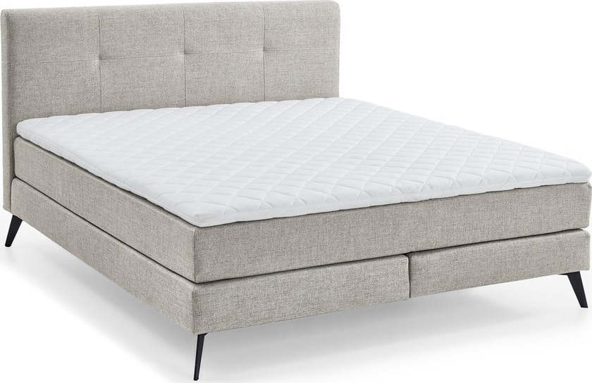 Světle šedá boxspring postel 160x200 cm ANCONA – Meise Möbel