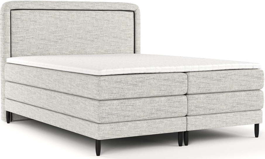 Světle šedá boxspring postel 200x200 cm Dove – Maison de Rêve