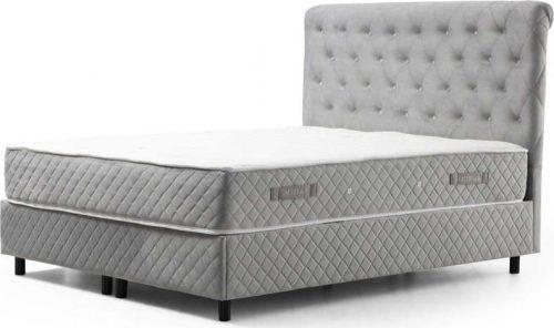 Světle šedá boxspring postel s úložným prostorem 140x200 cm Sonata – Kalune Design