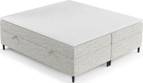 Světle šedá boxspring postel s úložným prostorem 160x200 cm Araya – Maison de Rêve