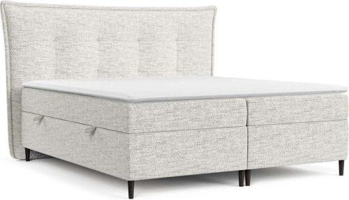 Světle šedá boxspring postel s úložným prostorem 180x200 cm Sinai – Maison de Rêve