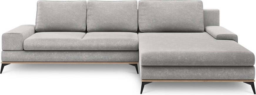 Světle šedá rozkládací rohová pohovka Windsor & Co Sofas Planet