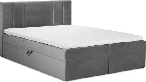 Šedá boxspring postel s úložným prostorem 160x200 cm Afra – Mazzini Beds