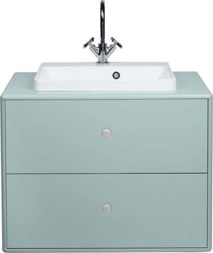 Závěsná skříňka s umyvadlem bez baterie v mentolové barvě 80x62 cm Color Bath – Tom Tailor