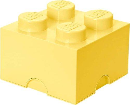 Světle žlutý úložný box čtverec LEGO®