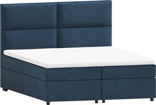 Tmavě modrá boxspring postel s úložným prostorem 160x200 cm Rico – Ropez