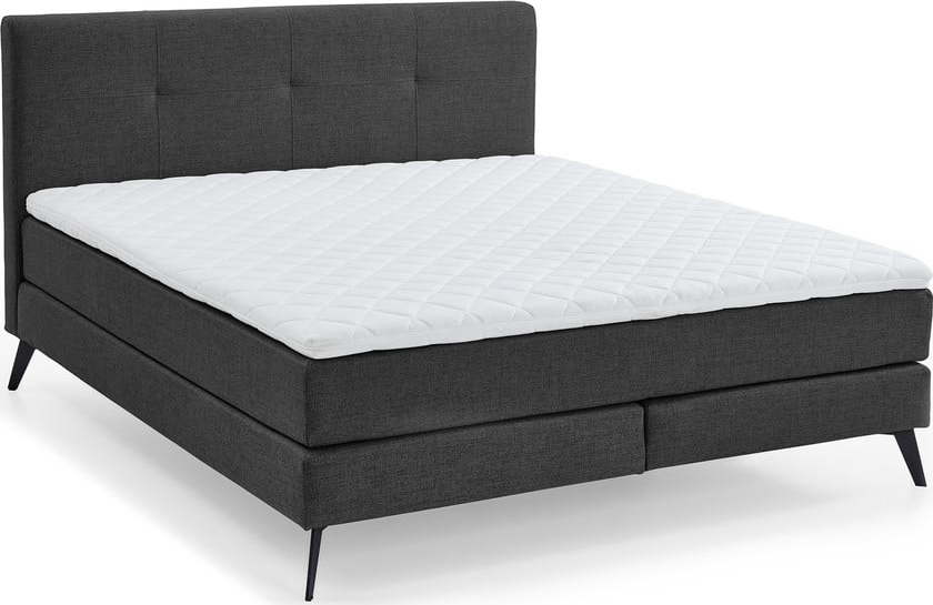 Antracitová boxspring postel 160x200 cm ANCONA – Meise Möbel