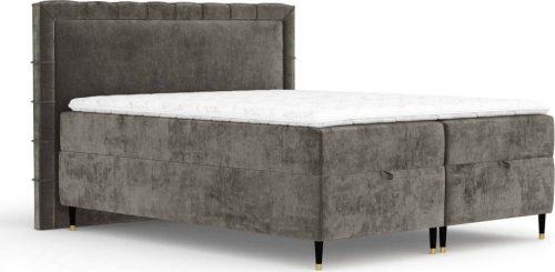 Tmavě šedá boxspring postel s úložným prostorem 160x200 cm Voyage – Maison de Rêve