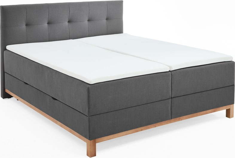 Tmavě šedá boxspring postel s úložným prostorem 180x200 cm Catania - Meise Möbel