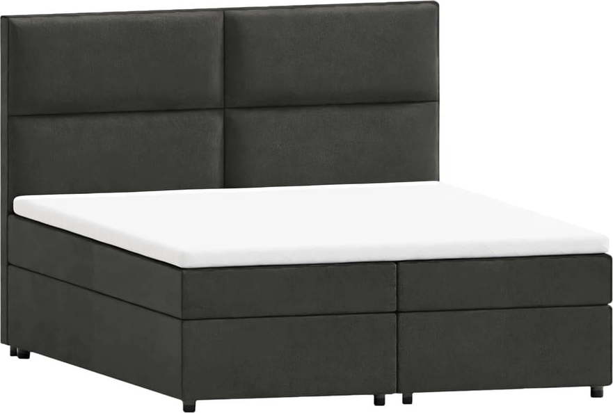 Tmavě šedá boxspring postel s úložným prostorem 140x200 cm Rico – Ropez