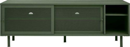 Tmavě zelený kovový TV stolek 160x55 cm Veep – Unique Furniture