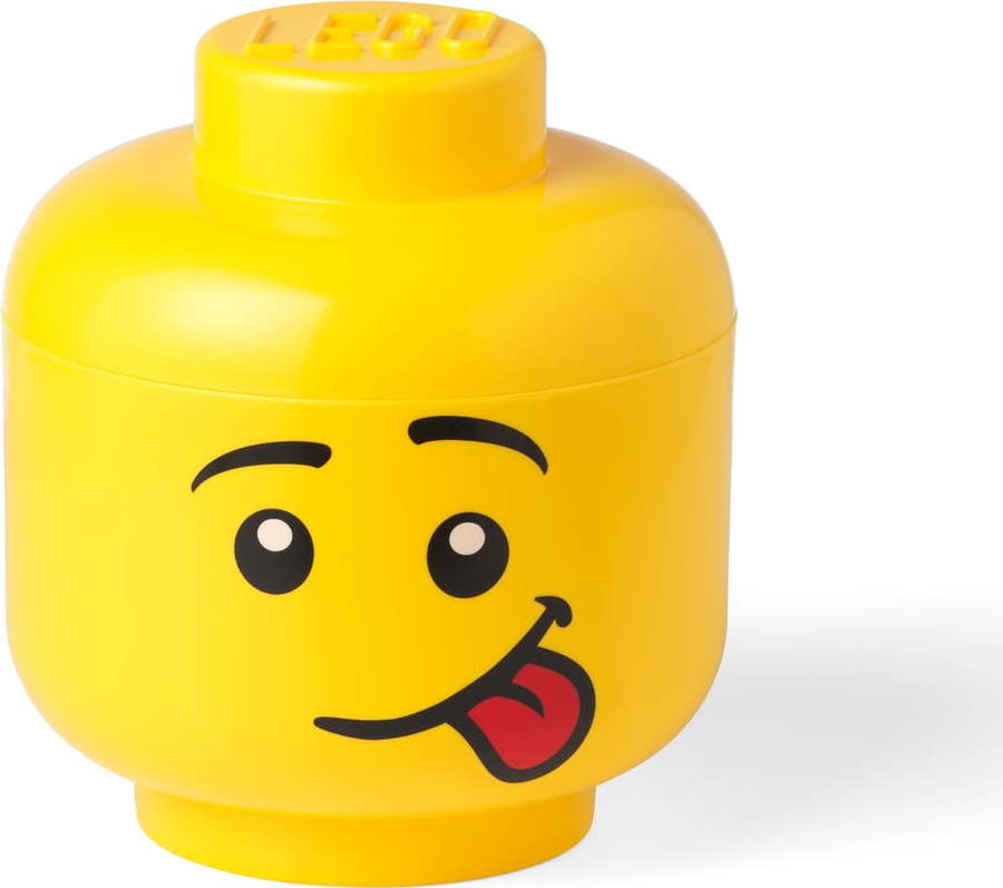 Žlutý úložný box ve tvaru hlavy LEGO® Silly L